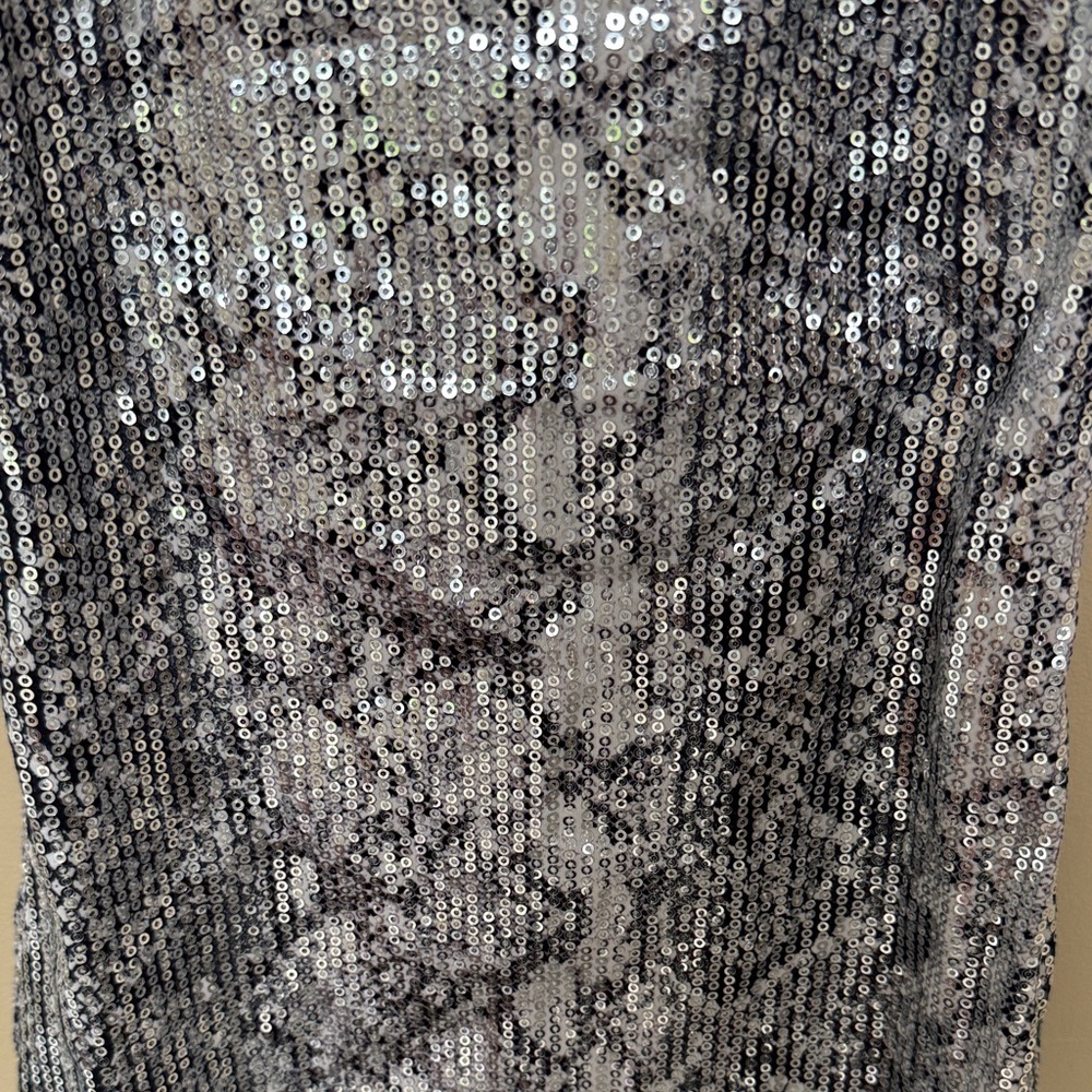 Silver Sequin Dress Size Small like new - Picture 2 of 6
